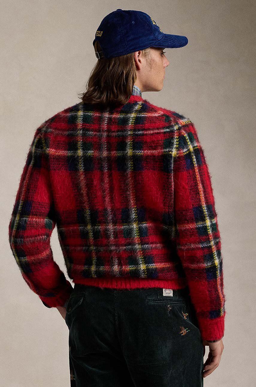 Sveter Polo by Ralph Lauren Plaid Wool Sweater Červená | 710949292, 1