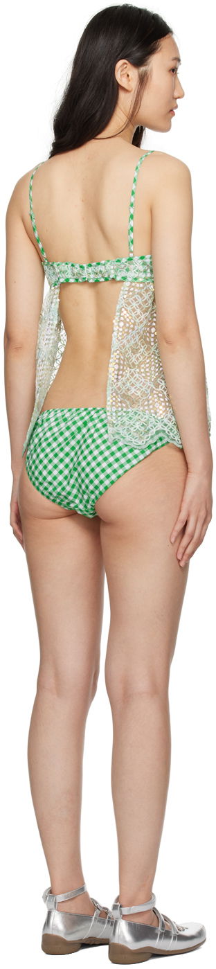 Plavky Anna Sui Anna Sui Gingham Bikini Zelené | 224F29, 2