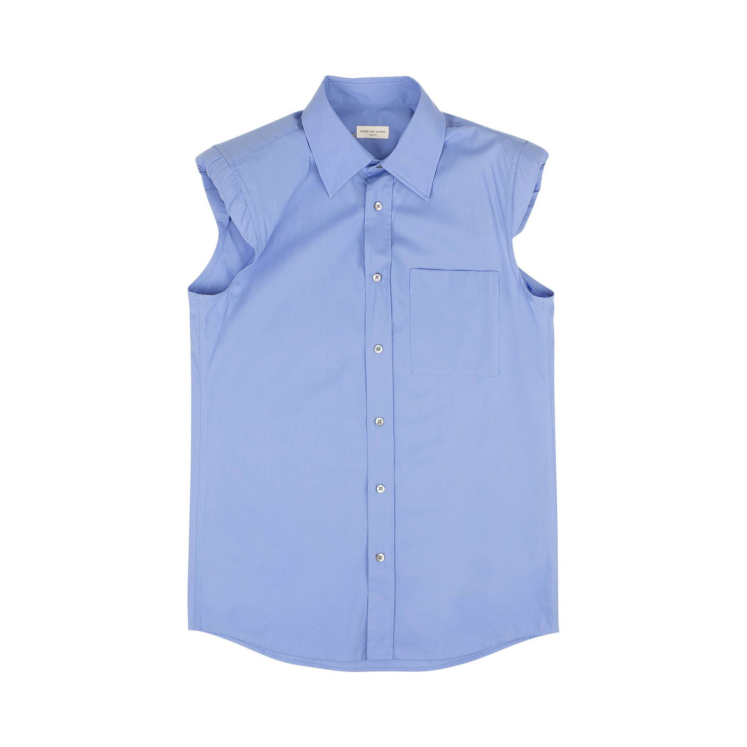 Košeľa Dries Van Noten Casual Padded Sleeveless Shirt Modrá | 95 DVN 1052, 1
