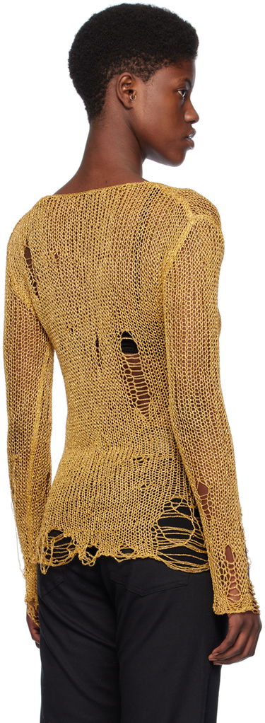 Sveter R13 R13 Distressed Knitted Sweater Žltá | R13WY165-Y121B, 2