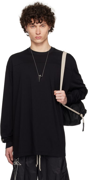Tričko Rick Owens Rick Owens Champion Edition Girdered Long Sleeve T-Shirt Čierna | CM01E1672 CHJG JERSEY, 0