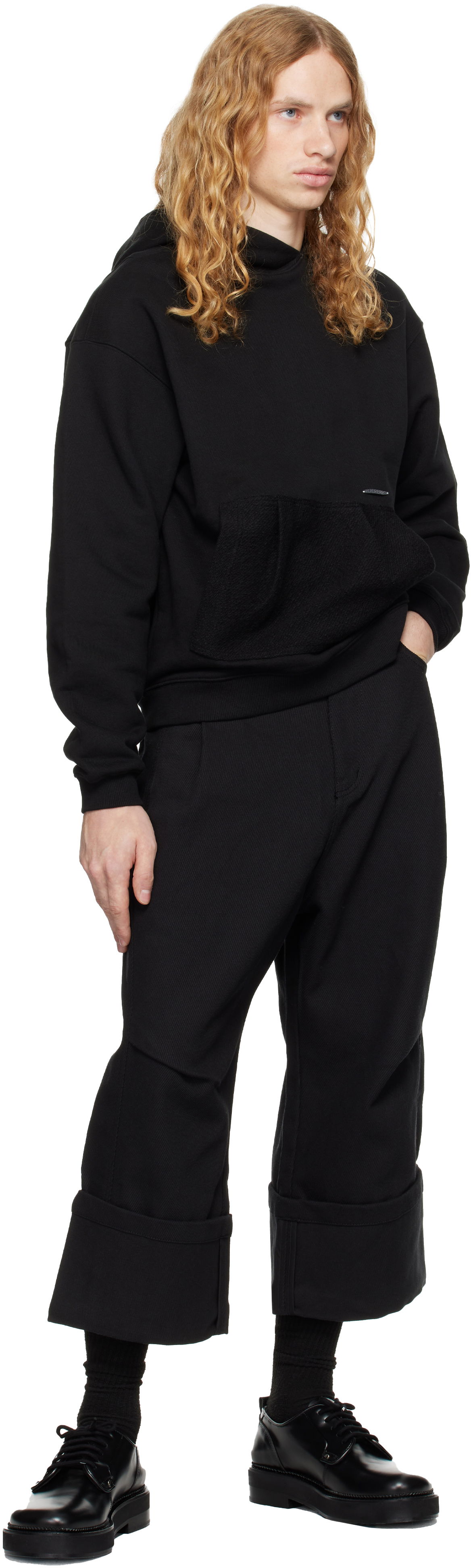 Black Patch Pocket Hoodie