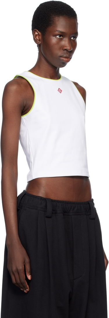 Tielko Casablanca Casablanca Diamond Logo Cropped Tank Top Biela | WS25-JTS-011-02, 1