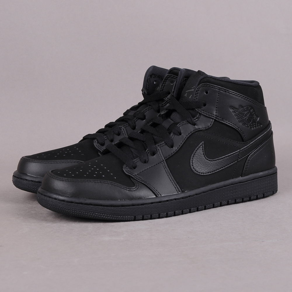 Tenisky a topánky Jordan Air Jordan 1 Mid ''Triple Black'' Čierna | 554724-011, 1