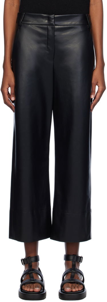 Nohavice Max Mara Max Mara Faux-Leather Wide Leg Pants Čierna | 2419781021600 MM13037, 0