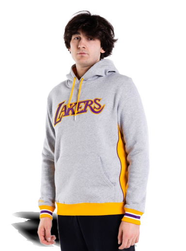 Mikina Mitchell & Ness Premium Fleece Los Angeles Lakers Hoodie Šedá | FPHD1040-LALYYPPPGHYW