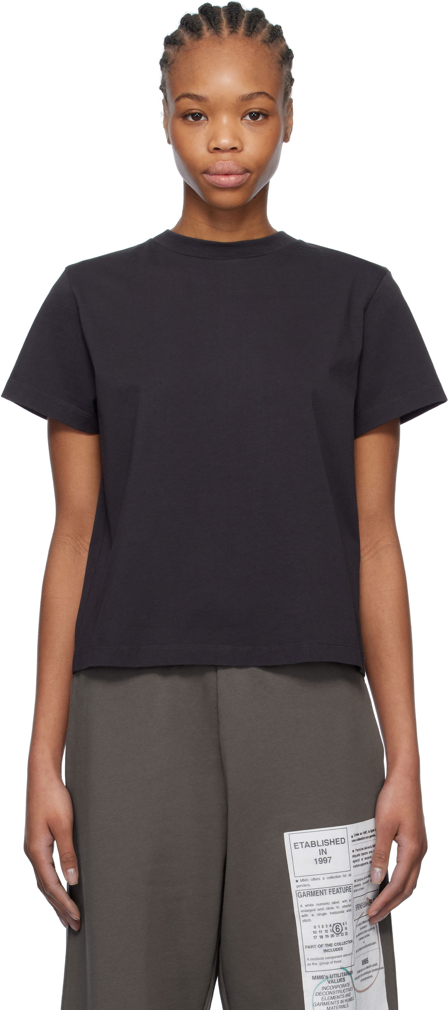 Crop Top Maison Margiela MM6 Maison Margiela Spliced T-Shirt Čierna | S52GC0334 S24311, 0