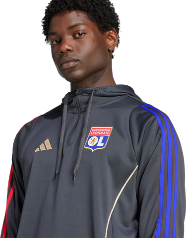 Mikina adidas Originals Olympique Lyonnais TR Hoody Šedá | jl9490, 4