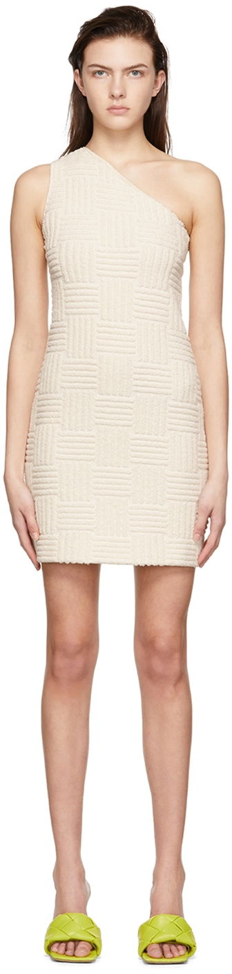 Toweling One-Shoulder Mini Dress