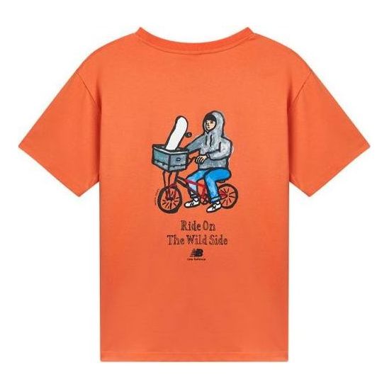 Tričko New Balance Print Design T-Shirt Oranžová | AMT12343-PKN, 0