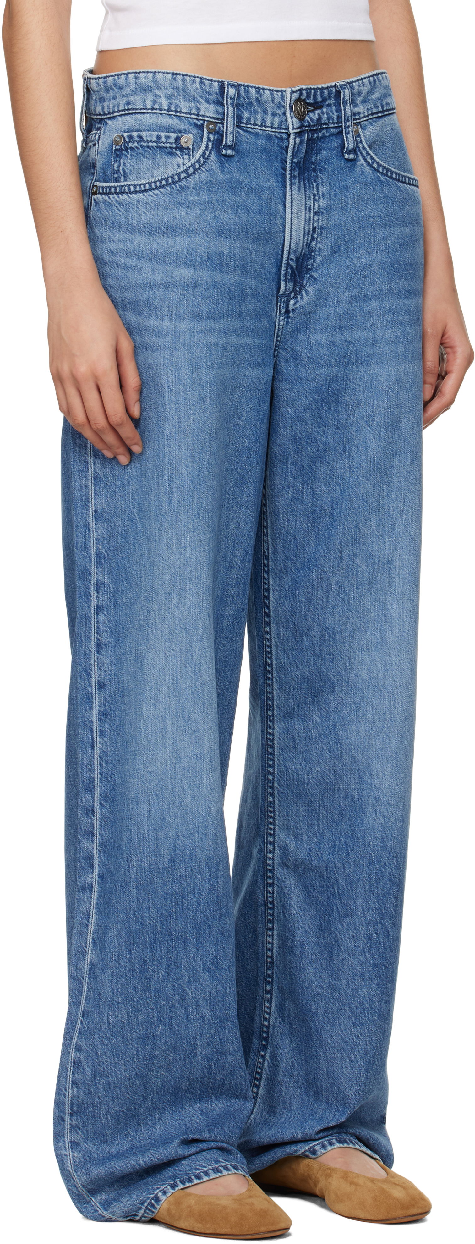 Rag & Bone 'The Logan' Mid-Rise Wide Leg Jeans