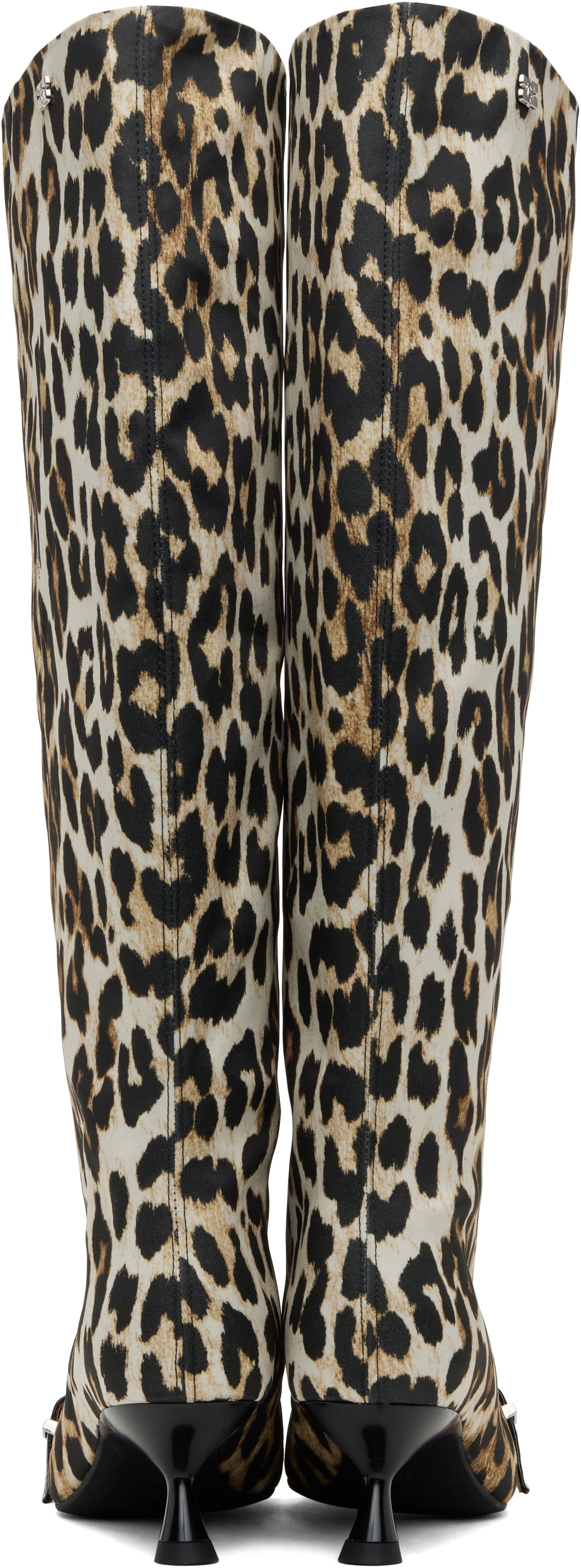 Doplnky GANNI GANNI Slouchy Leopard-Print Kitten Heel Boots Rôznofarebný | S2877, 1