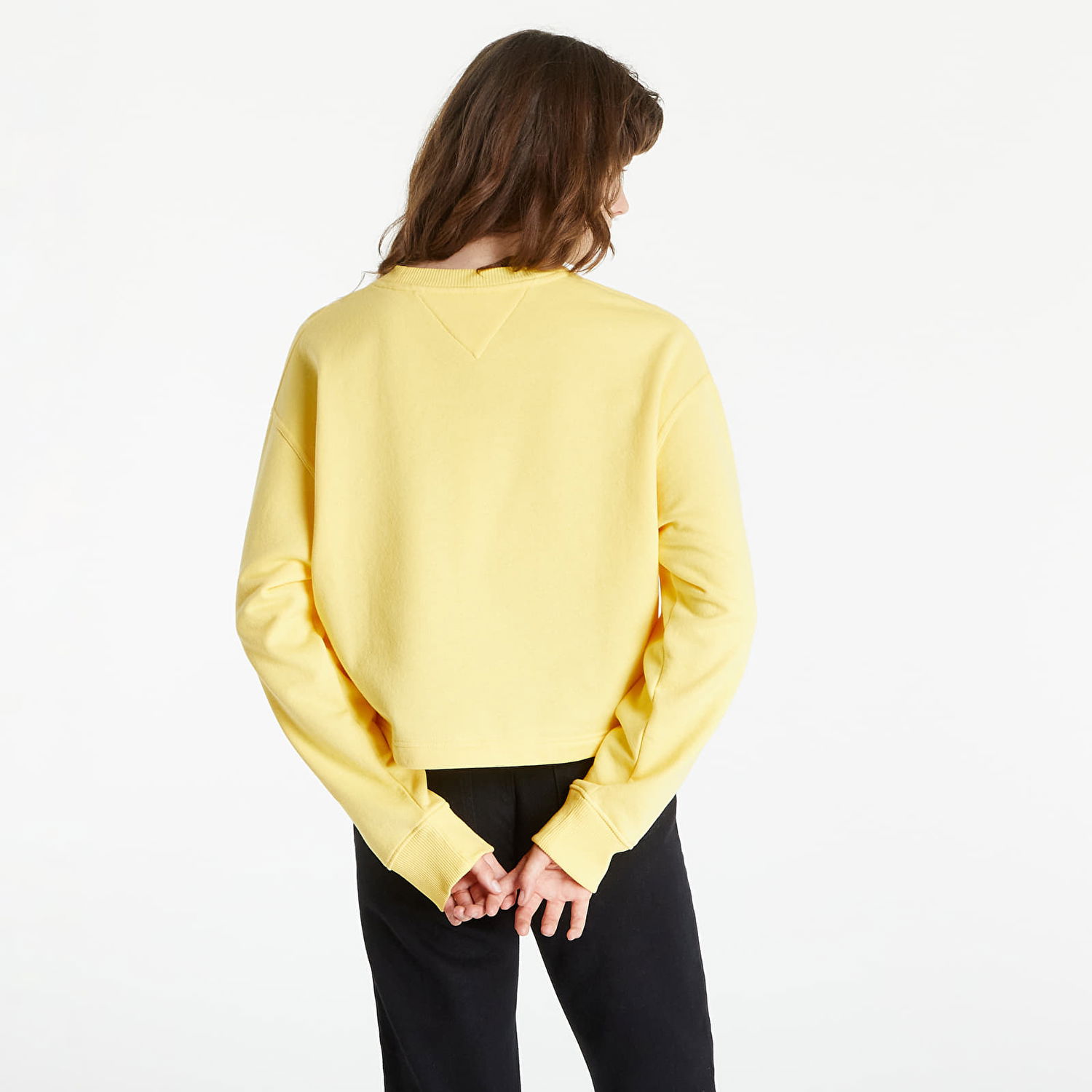 Mikina Tommy Hilfiger Crop Tommy Signature Crew Žltá | DW0DW12041 ZGF, 1