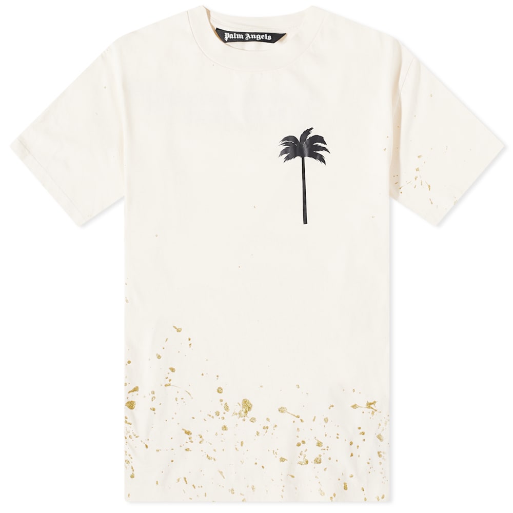 Tričko Palm Angels Painted Palm Tee Biela | PMAA001F22JER0040410, 0