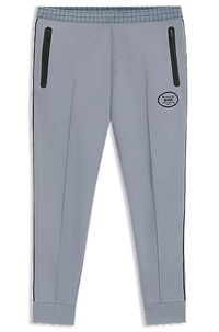 BOSS Check-Print Piqué Tracksuit Bottoms