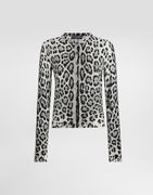 Dolce & Gabbana Leopard-Print Silk Cardigan