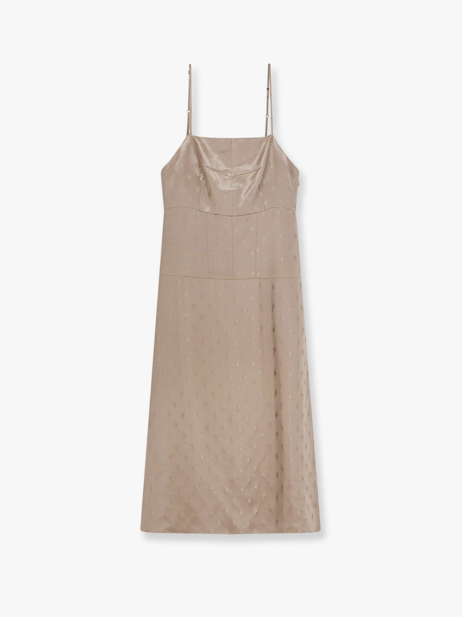Šaty FENDI Fendi Embroidered Slip Midi Dress Béžová | FDD293AQ3OF1SA0, 0