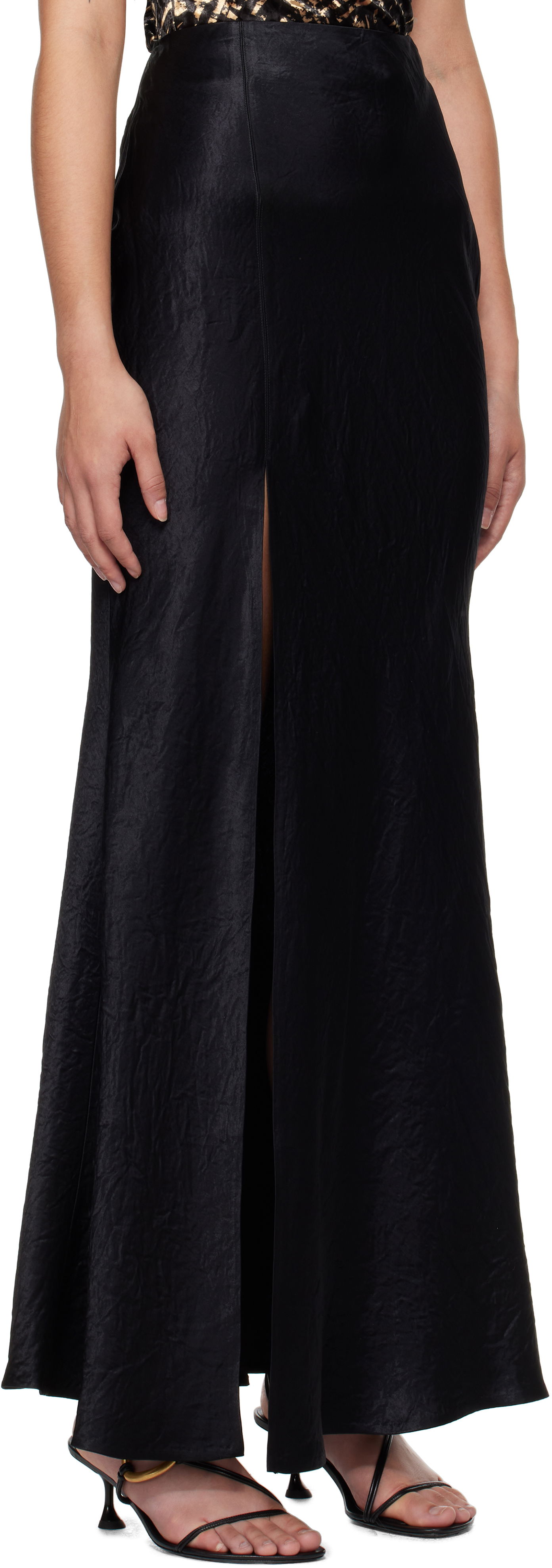 Sukňa Nanushka Nanushka Harlow Maxi Slit Skirt Čierna | NW24FWSK34300, 1