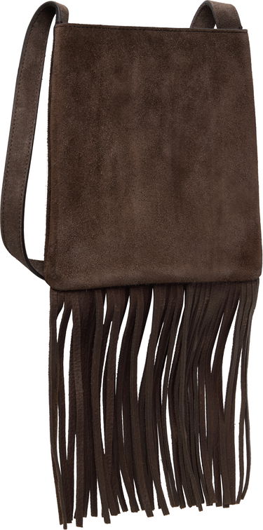 Taška cez rameno Valentino Valentino Garavani Nellcôte Suede Fringe Small Crossbody Bag Hnedá | 6W2B0R30TYW, 2