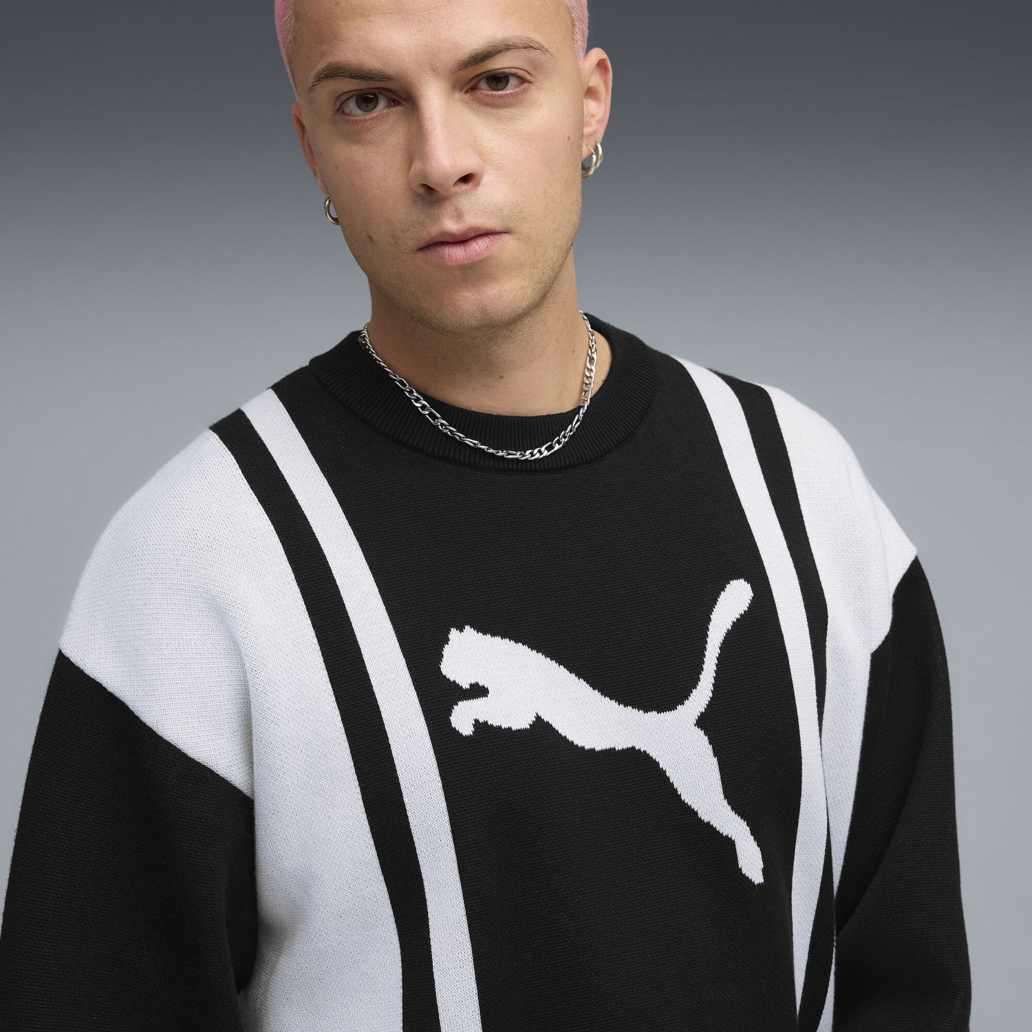 Sveter Puma FUTURE.PUMA.ARCHIVE Relaxed Fit Knit Sweater Čierna | 632294_01, 1