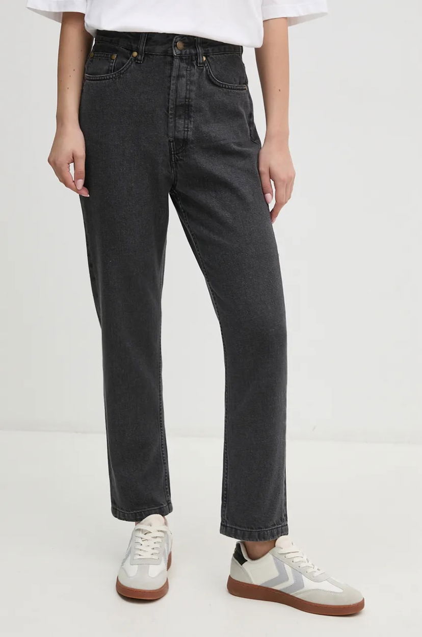 Džínsy Barbour Barbour High Waist Jeans Čierna | LTR0307