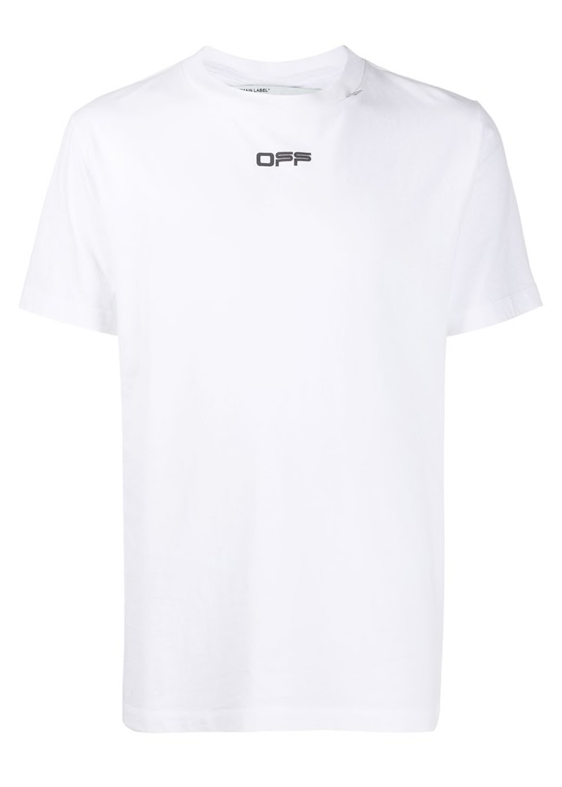 Tričko Off-White Slim Fit Caravaggio Square T-Shirt Biela | OMAA027S201850050188