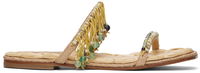 Dries Van Noten Embellished Raffia Sandals