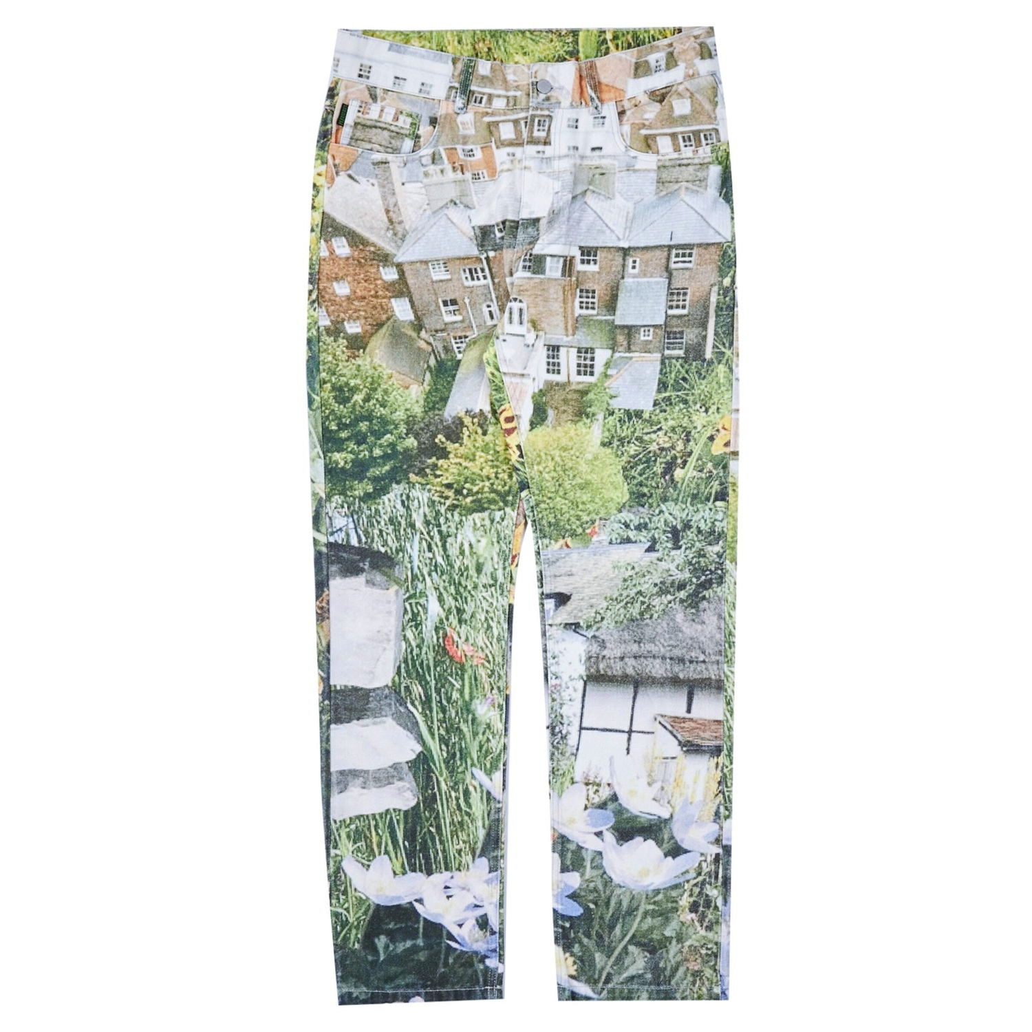 Džínsy Pleasures Garden 5 Pocket Denim Pants Zelené | P22W042-MULTI, 0