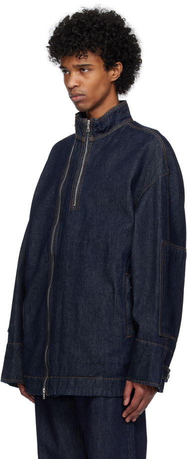 Bunda Dries Van Noten Dries Van Noten Zip Denim Jacket Modrá | 251-020502-1551, 3