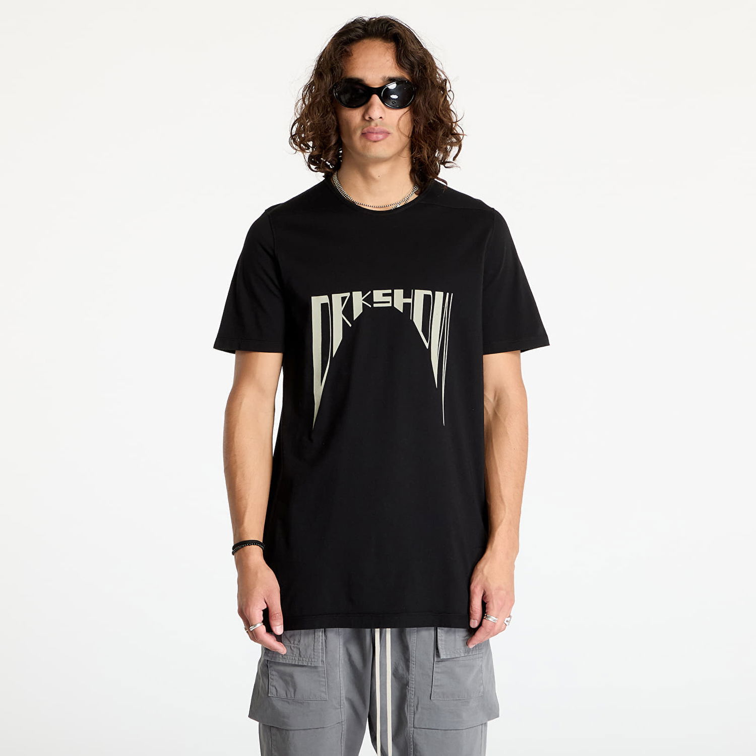 Tričko Rick Owens DRKSHDW Knit Level T-Shirt Black/ Pearl Čierna | DU02D2250 RNEP4 0908, 0