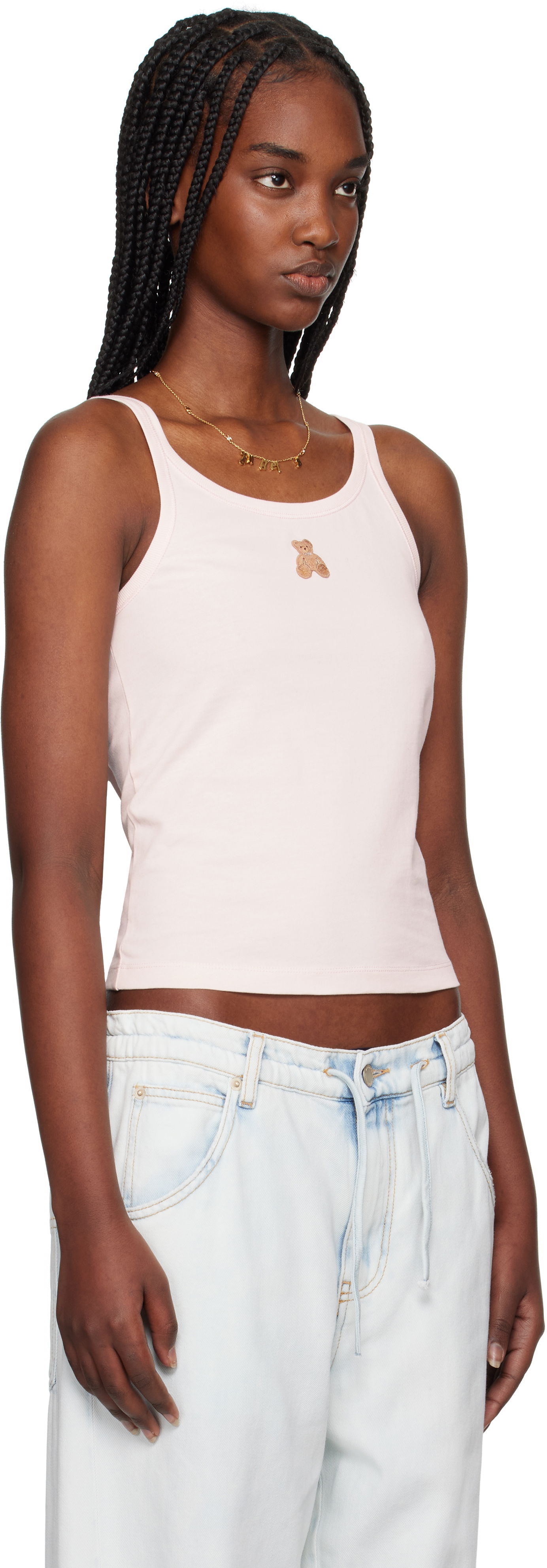 Tielko Palm Angels Palm Angels Bear in Mind Tank Top Ružová | PWAD076S25JER0013C60, 1