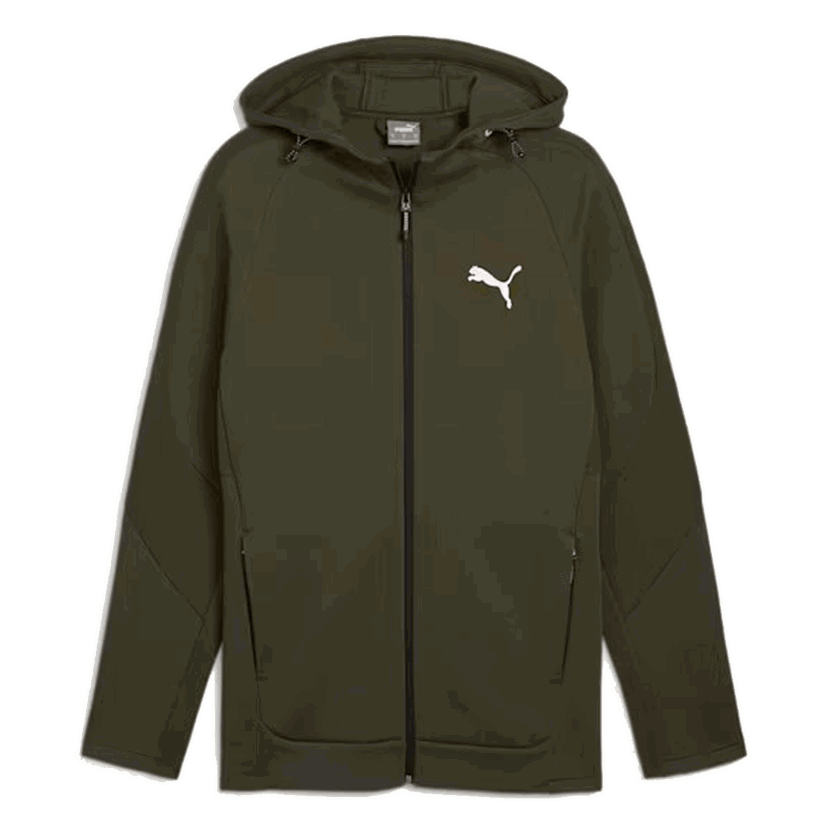 Mikina Puma EVOSTRIPE Full-Zip Hoodie Zelené | 681700-70