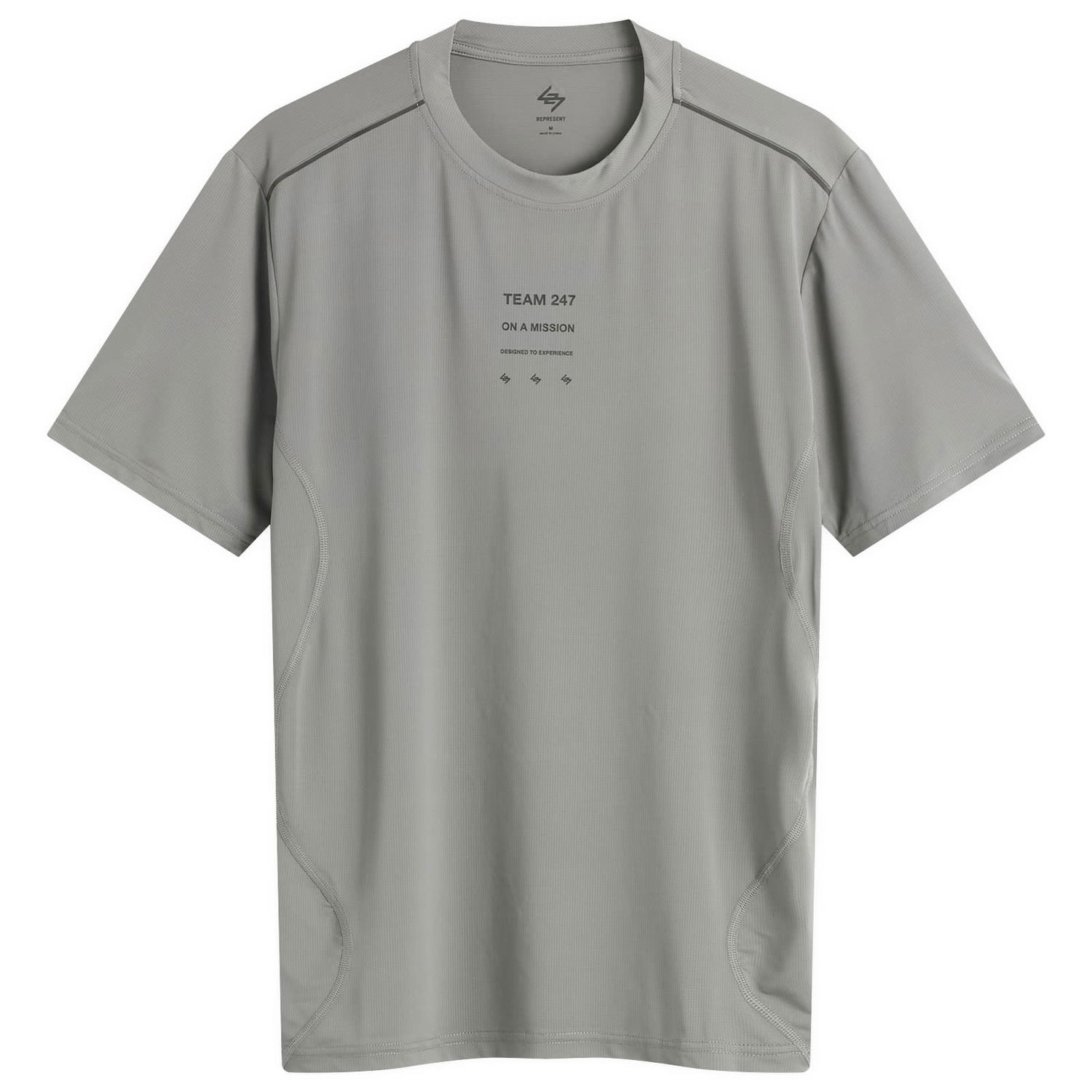 Tričko Represent Clo 247 Short Sleeve Runner T-Shirt Šedá | 247M100018-44, 0