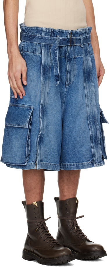Šortky HED MAYNER Hed Mayner Denim Cargo Shorts Modrá | HMMA67025A-HA191, 1