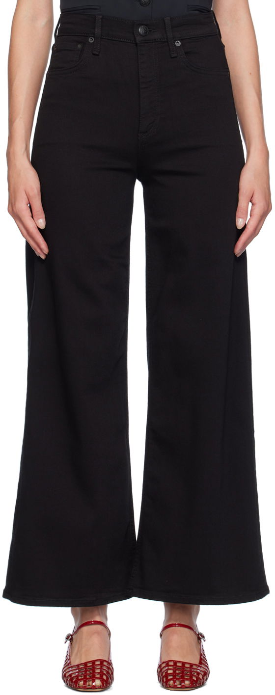 Džínsy rag & bone Sofie Ankle Ultra Wide-Leg Jeans Čierna | WDD24F3000N5BL, 0