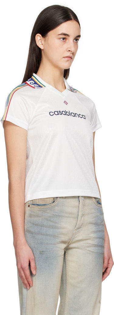 Tričko Casablanca Casablanca Jacquard Monogram Football T-Shirt Biela | WPS25-JTP-302-01, 1