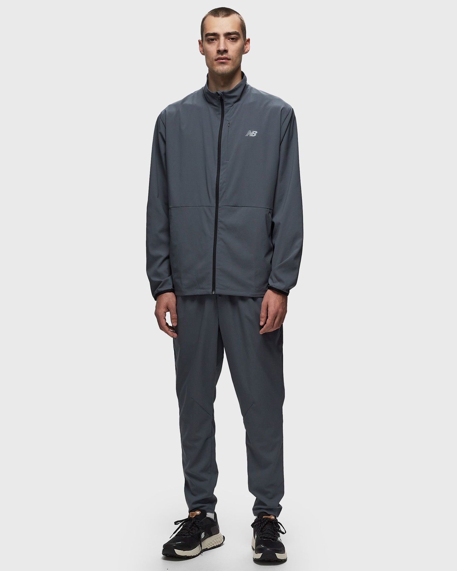 Vetrovka New Balance Athletics Stretch Woven Jacket Šedá | MJ41062-GT, 1