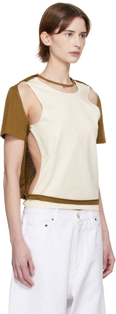 Tielko Eckhaus Latta Eckhaus Latta Hugging Sleeveless T-Shirt Béžová | 1203-EL-PS25-C -, 1