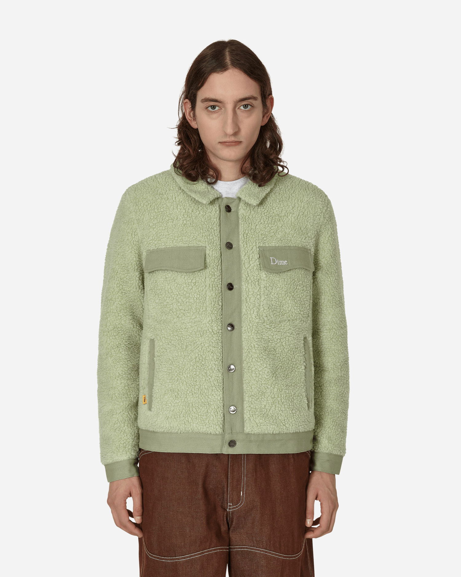 Vetrovka Dime Sherpa Denim Jacket Zelené | DIMED2F3 GRN, 0
