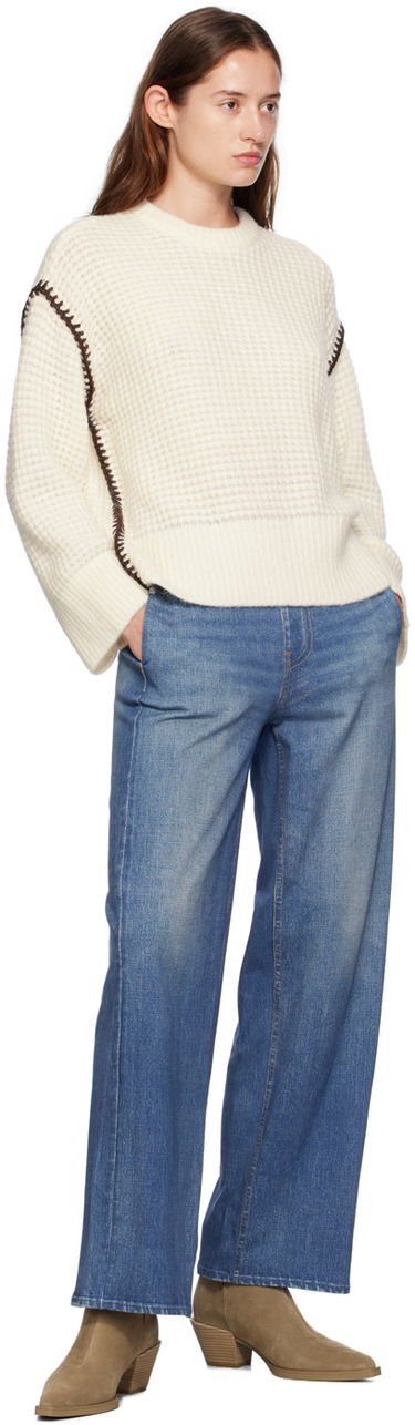 Sveter rag & bone Rag & Bone Women's Katie Crocheted Sweater Biela | WAS24F049SA49, 3