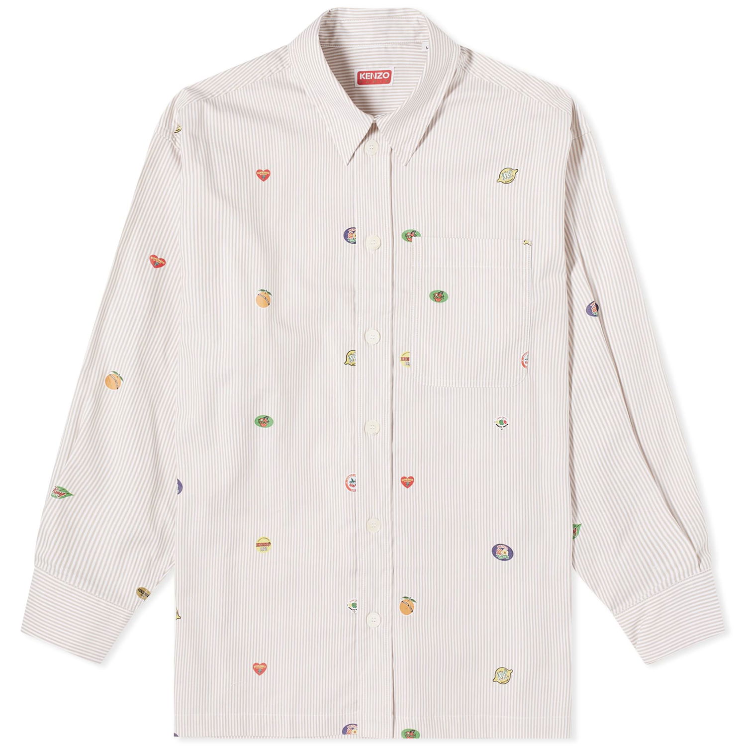 Košeľa KENZO Fruit Stickers Shirt Béžová | FE55CH5079A1-12, 0
