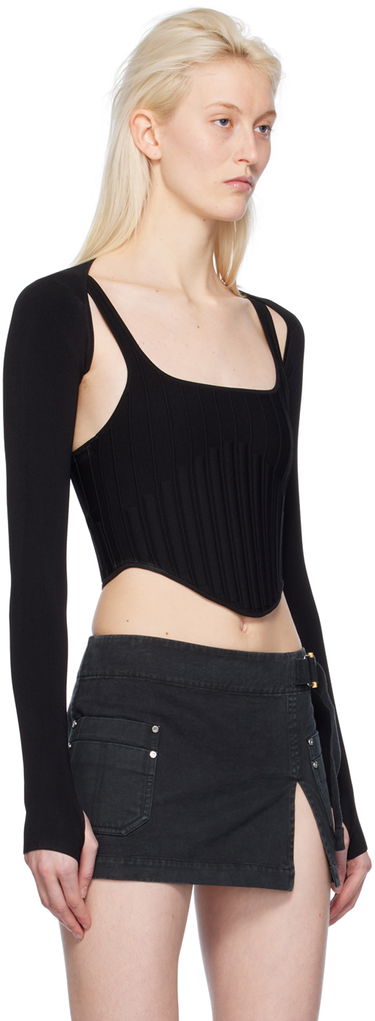 Sukňa Dion Lee Ventral Compact Corset Top Čierna | A7772PS24, 1
