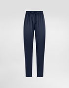 Silk Pajama Pants With Logo Embroidery
