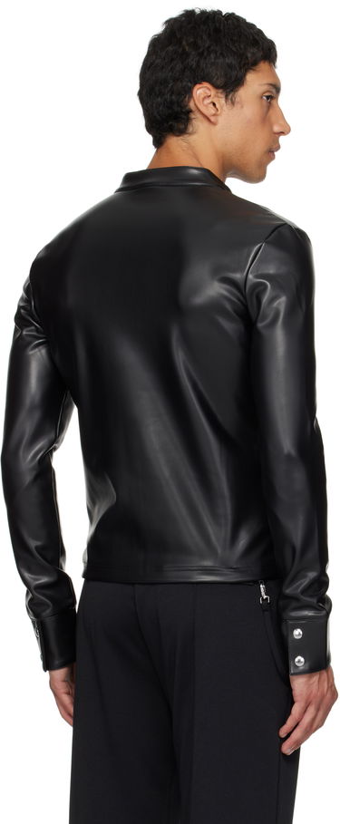 Bunda Courrèges Courrèges Faux-Leather Biker Jacket Čierna | 325CTO448PU0049, 2