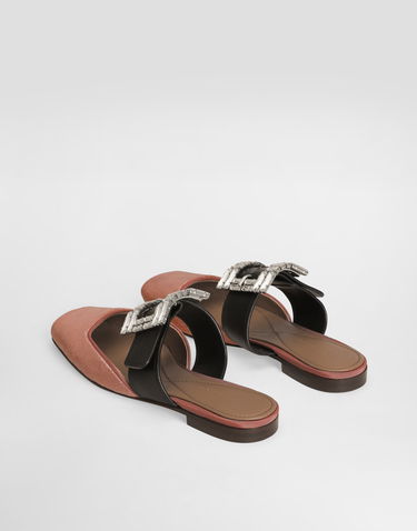 Doplnky Dolce & Gabbana Dolce & Gabbana Velvet Mules With Jeweled Buckle Ružová | CI0190A65038S773, 2