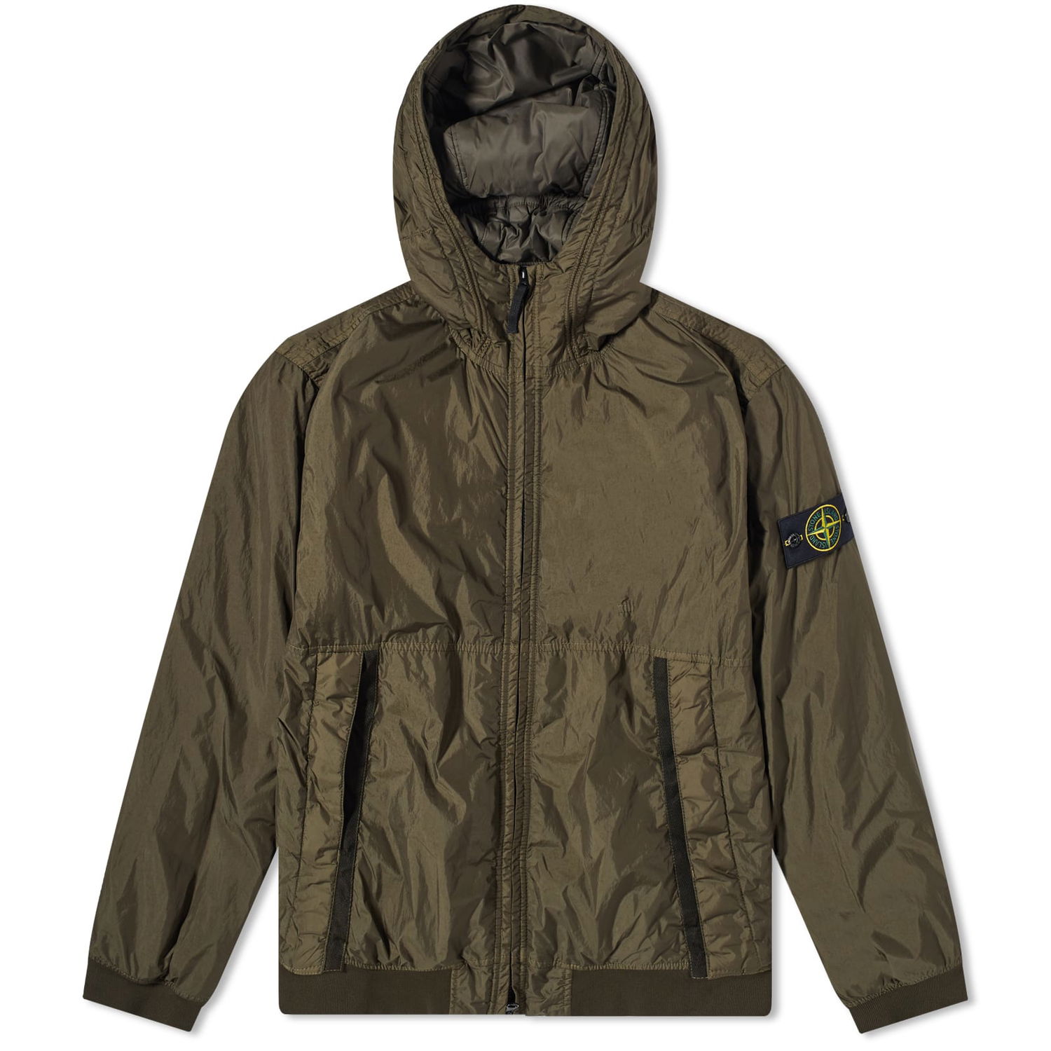 Bunda Stone Island Crinkle Reps Hooded Down Jacket Zelené | 7915408-V0058, 0