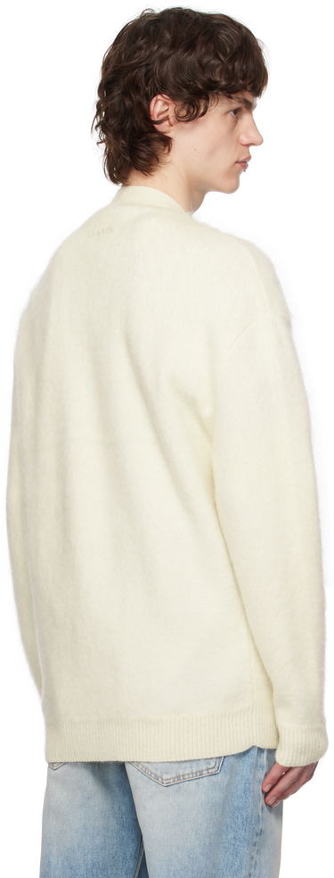Sveter LANVIN Lanvin Striped Brushed Mohair Cardigan Biela | RM-CA0034-K052-P25, 2