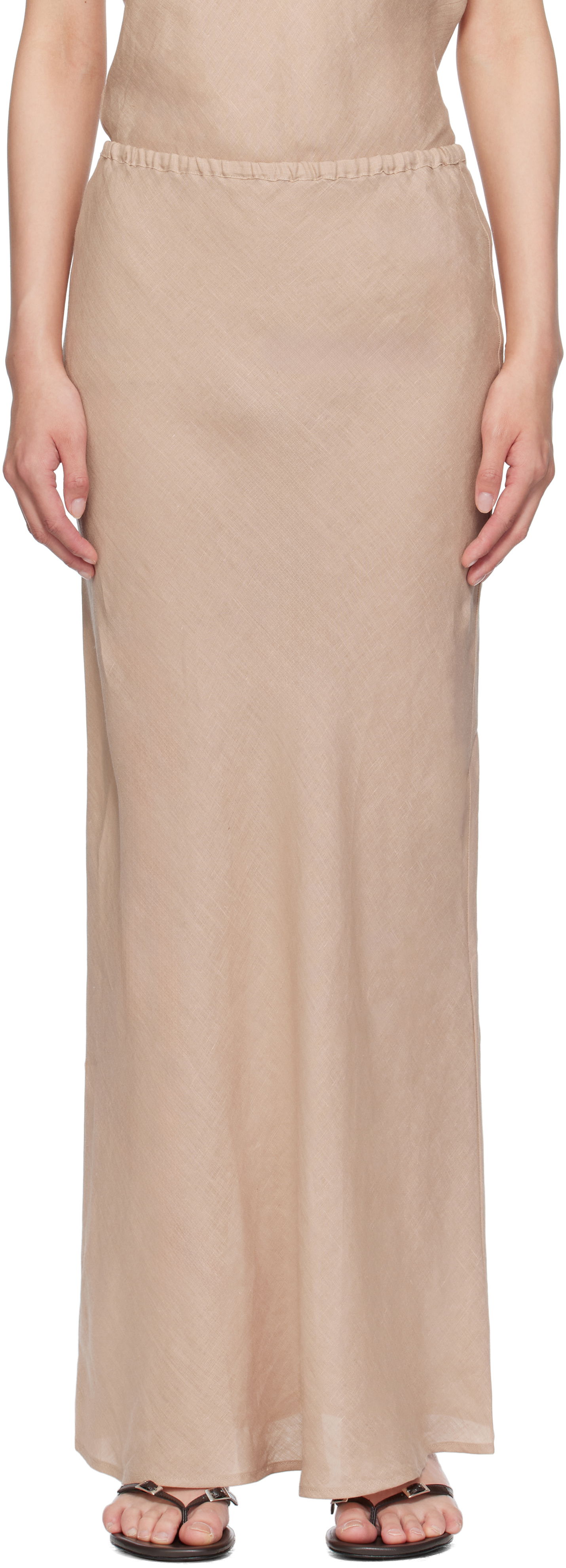 Sukňa Baserange Baserange Dydine Maxi Skirt Béžová | SKDY-LI-SU25, 0