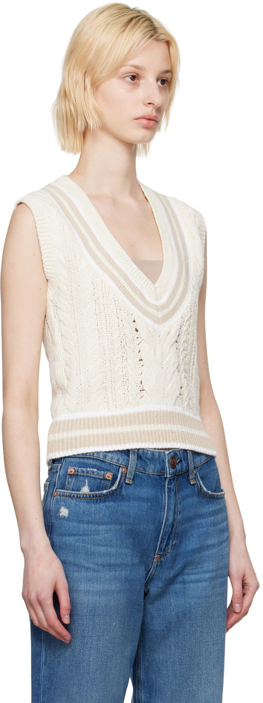 Sveter rag & bone Rag & Bone Brandi Knit Vest Biela | WAS23S021SD21, 1