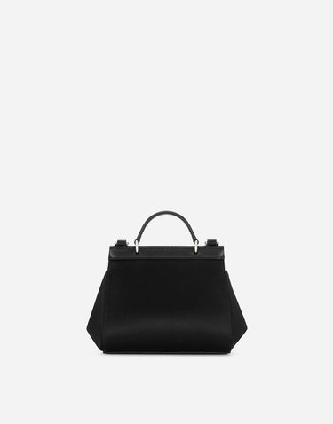 Kabelka Dolce & Gabbana Dolce & Gabbana Mini Sicily Satin Crystal-Embellished Handbag Čierna | EB0003AB00080999, 3